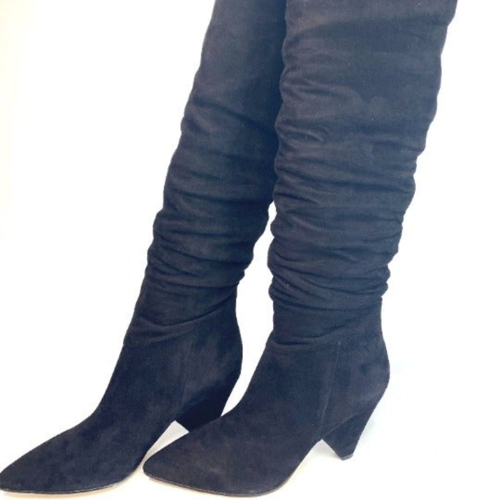 NEW MARC FISHER Black Suede Boots 8.5 M